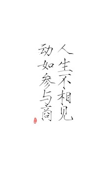 人生不相见 动如参与商什么意思