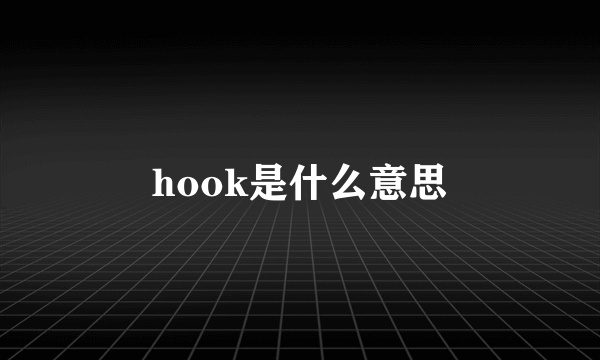 hook是什么意思