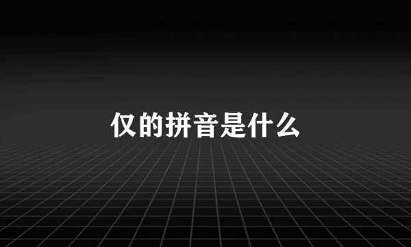 仅的拼音是什么
