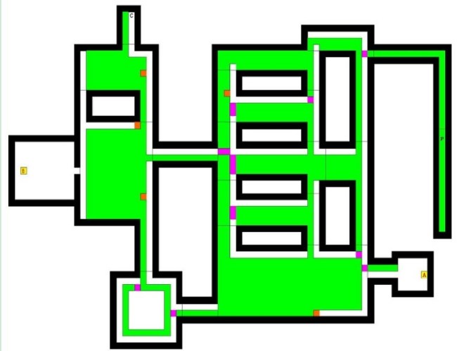 重装机兵沙尘之锁 下水道那个村子,最下层有个死循环的地图,如何出来