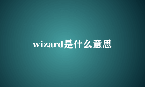 wizard是什么意思