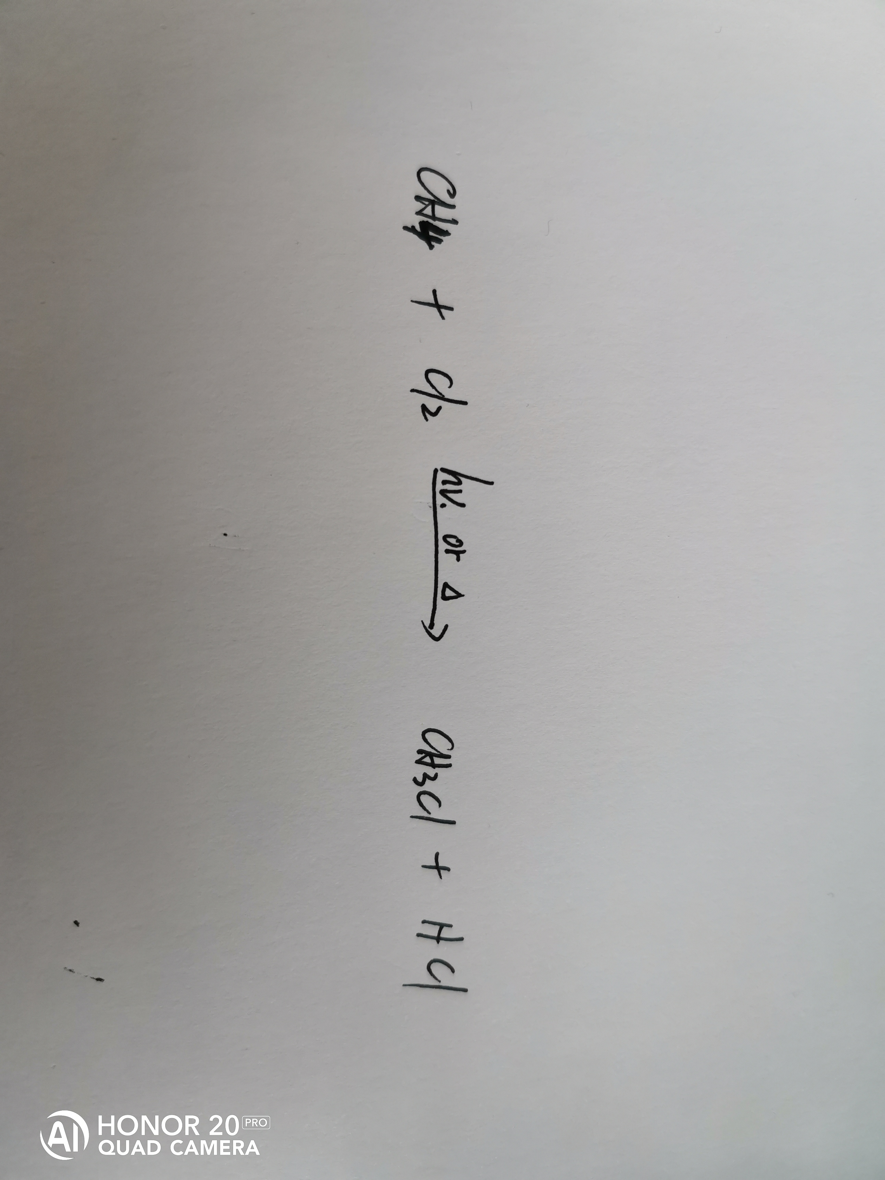 甲烷和氯气反应方程式