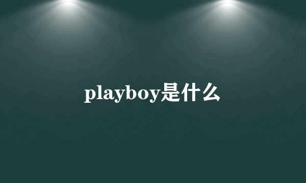 playboy是什么
