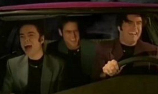 金凯瑞的摇头三人组。是什么电影里的?