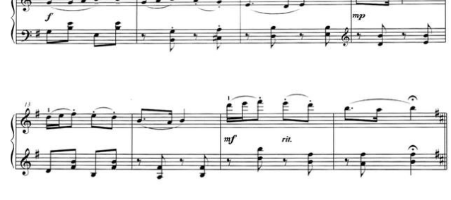 速求三级钢琴考级曲《郊游》风格、曲式结构