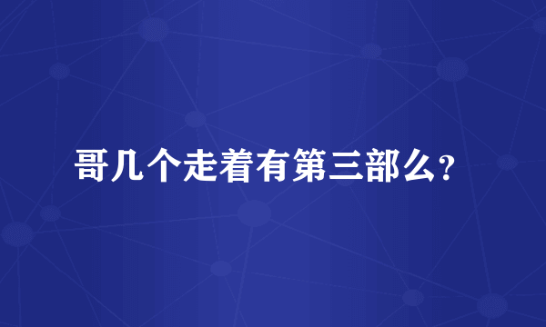 哥几个走着有第三部么？