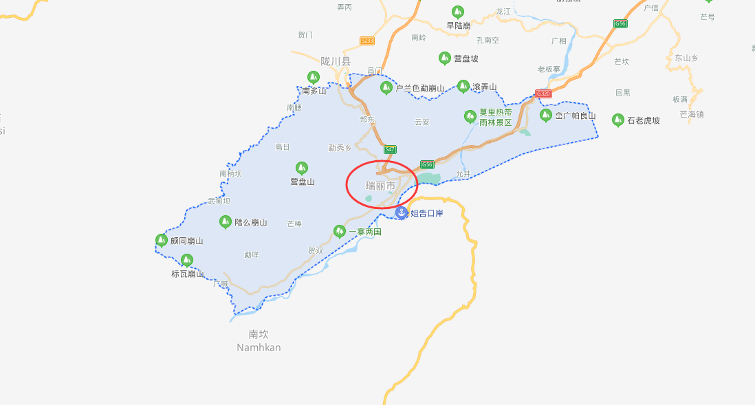 云南地图瑞丽在哪里