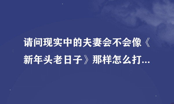 请问现实中的夫妻会不会像《新年头老日子》那样怎么打，心也是牵挂的？