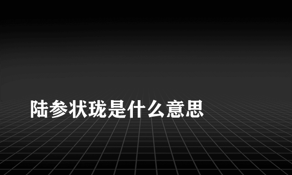 陆参状珑是什么意思