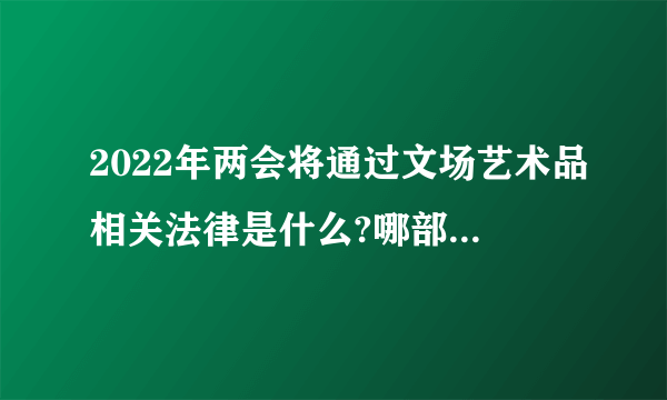 2022年两会将通过文场艺术品相关法律是什么?哪部重要法律