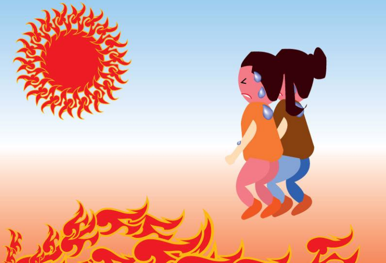 热得（） 填词语