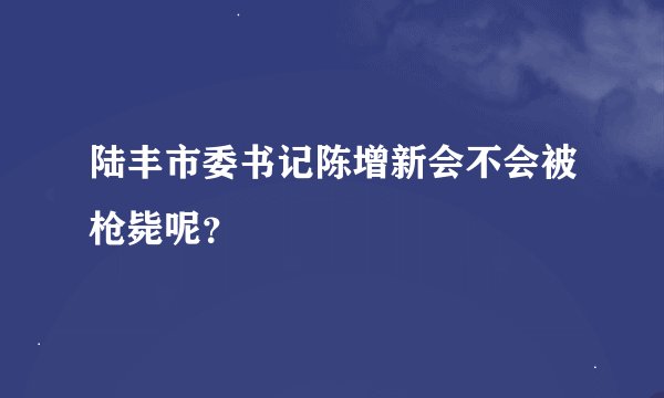 陆丰市委书记陈增新会不会被枪毙呢？