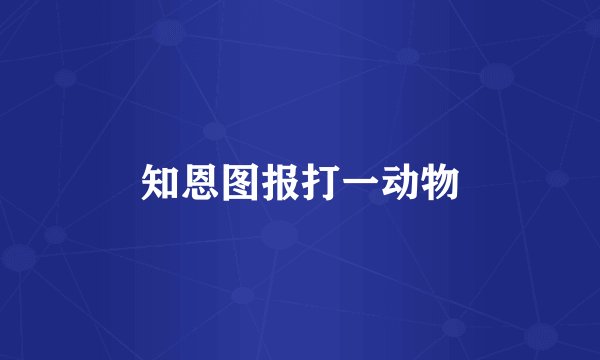 知恩图报打一动物