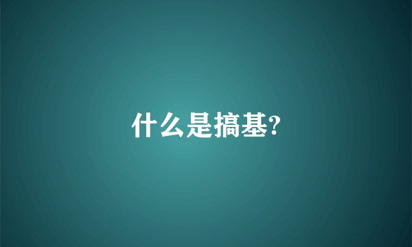什么是搞基?