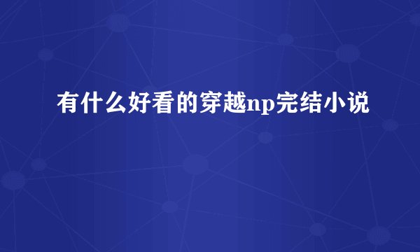 有什么好看的穿越np完结小说