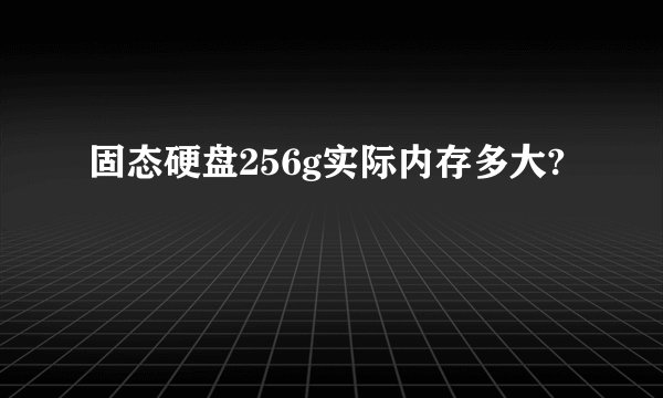 固态硬盘256g实际内存多大?
