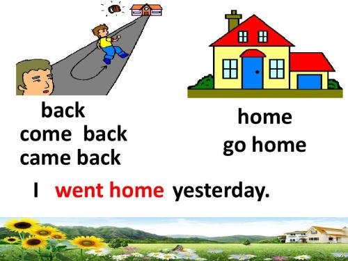 “go home”和“back home”的区别是什么？