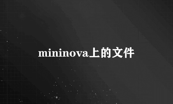 mininova上的文件
