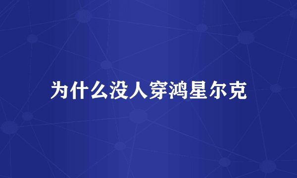 为什么没人穿鸿星尔克