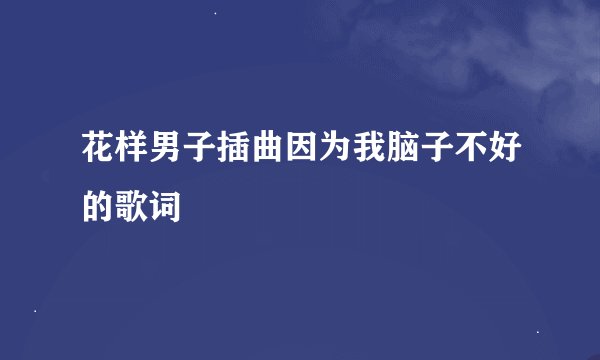花样男子插曲因为我脑子不好的歌词