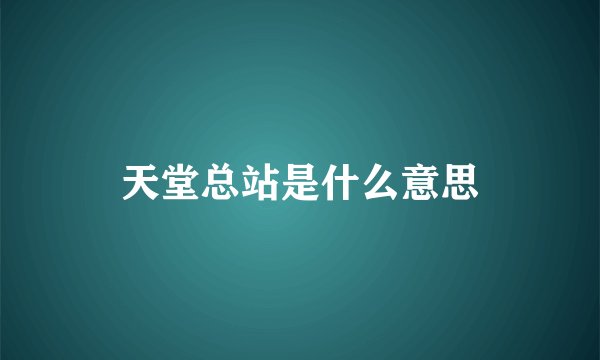 天堂总站是什么意思