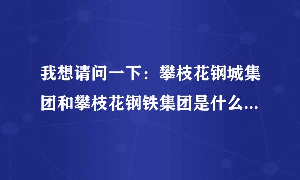 我想请问一下：攀枝花钢城集团和攀枝花钢铁集团是什么关系？哪个更强大？都是国企吗？