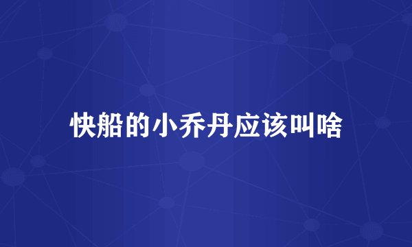 快船的小乔丹应该叫啥