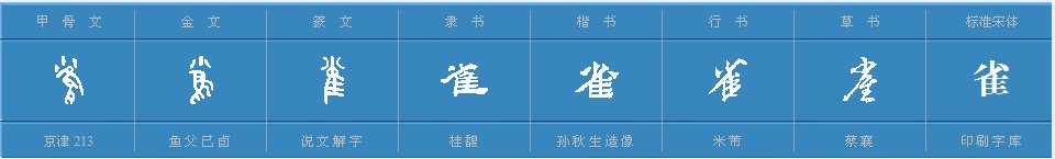 雀是什么偏旁部首