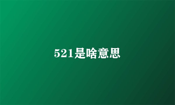 521是啥意思