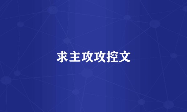 求主攻攻控文
