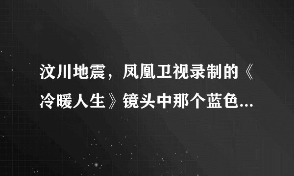 汶川地震，凤凰卫视录制的《冷暖人生》镜头中那个蓝色的半个人脸据说是被救出10分钟后死亡的陈坚的人脸