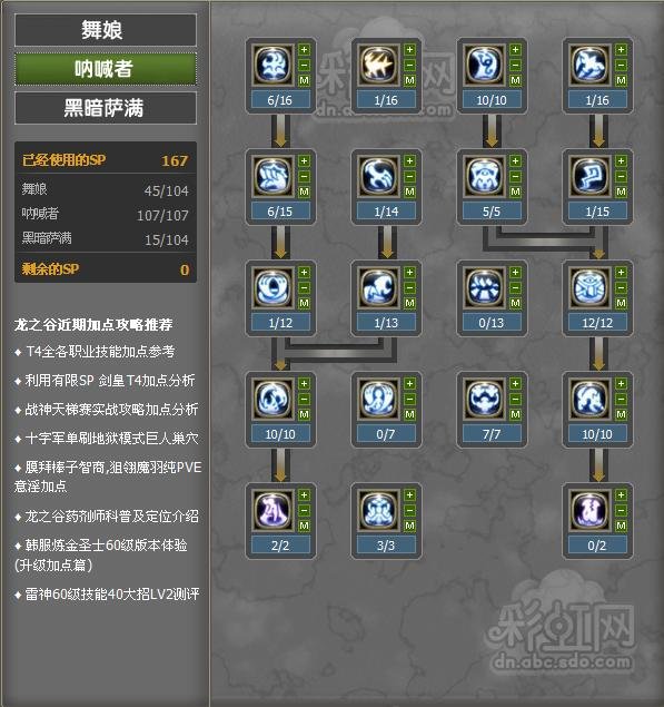 龙之谷舞娘黑暗萨满加点！