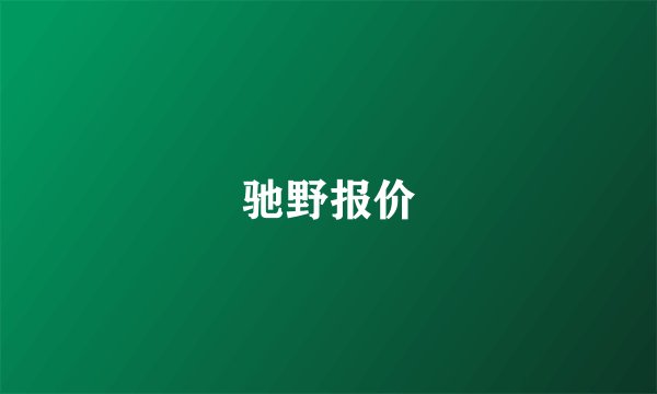 驰野报价