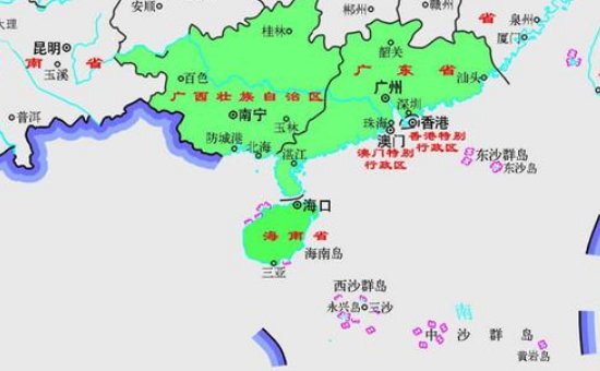 华南地区包括哪几个省市？