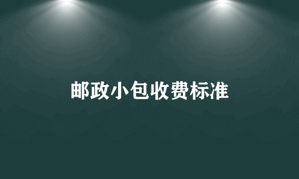 邮政小包收费标准