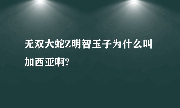 无双大蛇Z明智玉子为什么叫加西亚啊?