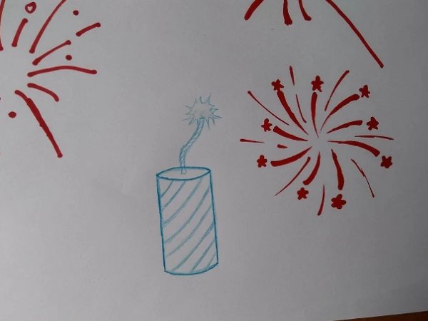 简笔画烟花怎么画