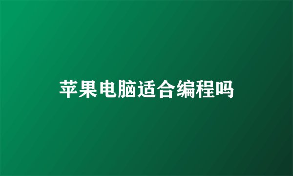 苹果电脑适合编程吗