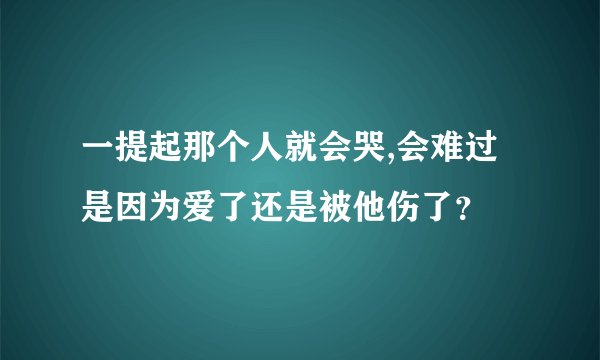 一提起那个人就会哭,会难过是因为爱了还是被他伤了？
