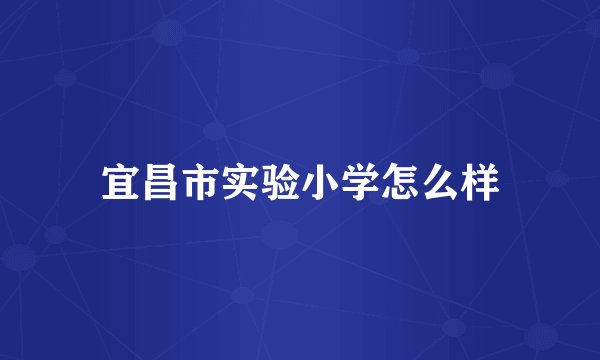 宜昌市实验小学怎么样