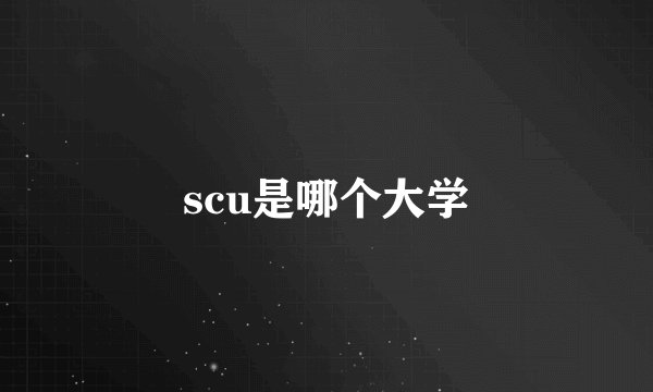 scu是哪个大学