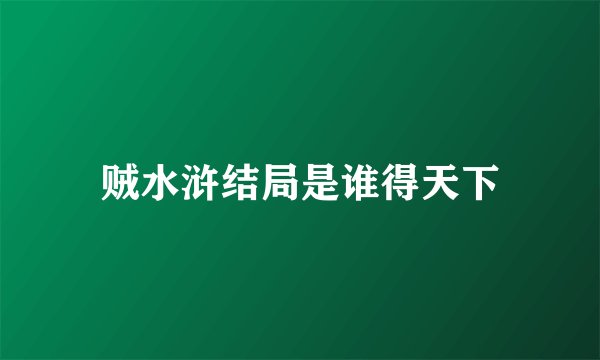 贼水浒结局是谁得天下