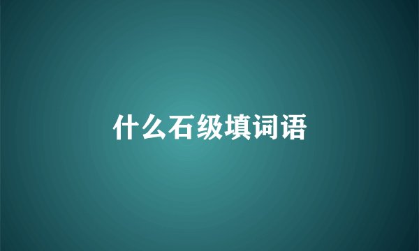 什么石级填词语