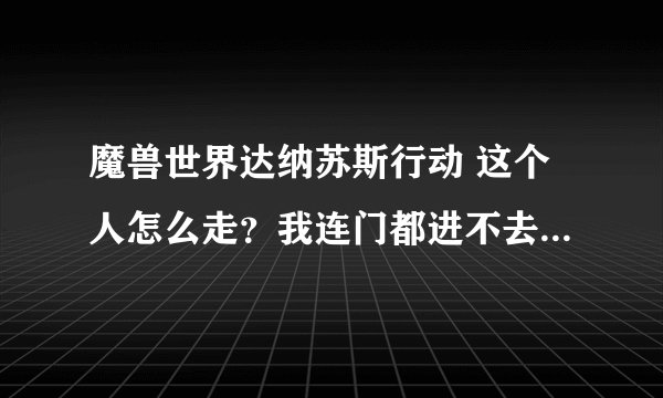 魔兽世界达纳苏斯行动 这个人怎么走？我连门都进不去，卫兵在很远的距离就能发现。
