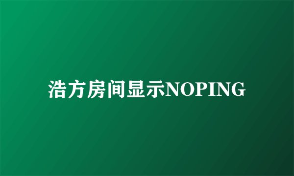 浩方房间显示NOPING