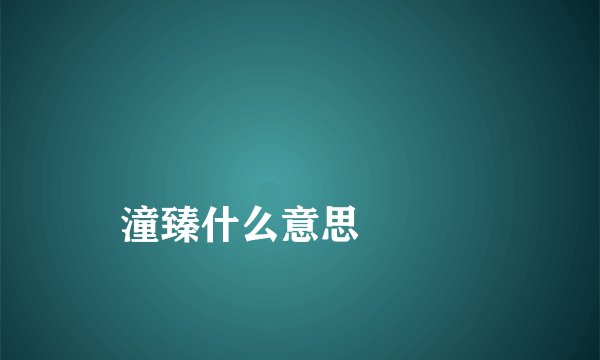 
潼臻什么意思

