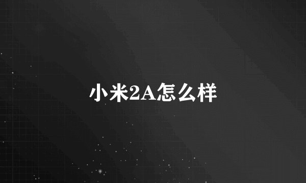 小米2A怎么样