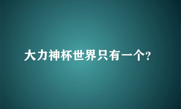 大力神杯世界只有一个？