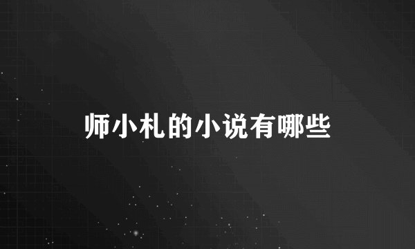 师小札的小说有哪些