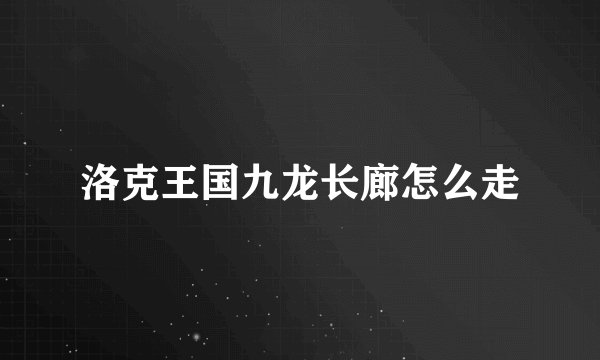 洛克王国九龙长廊怎么走